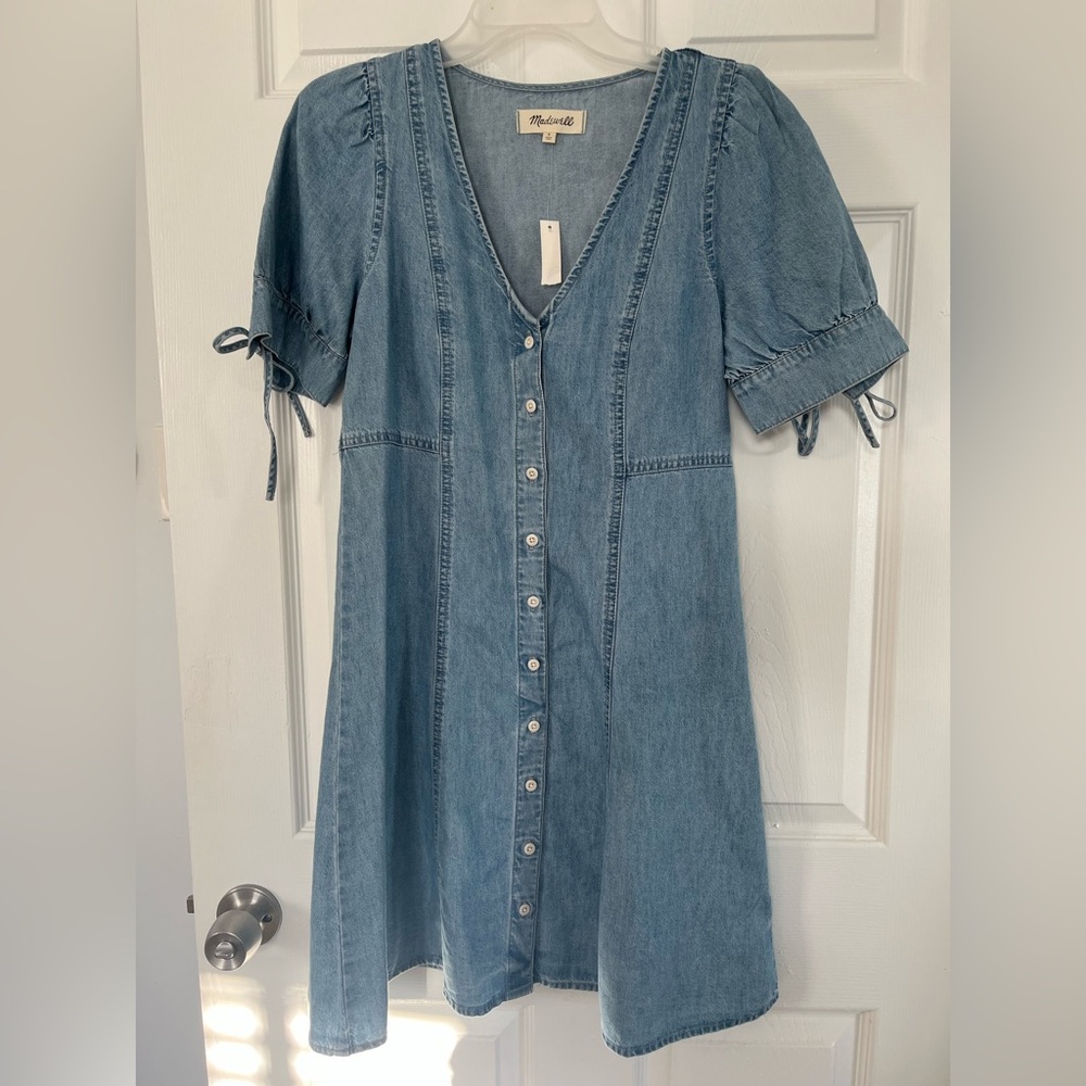 Madewell Button-front Mini Dress: Tencel Denim Edition